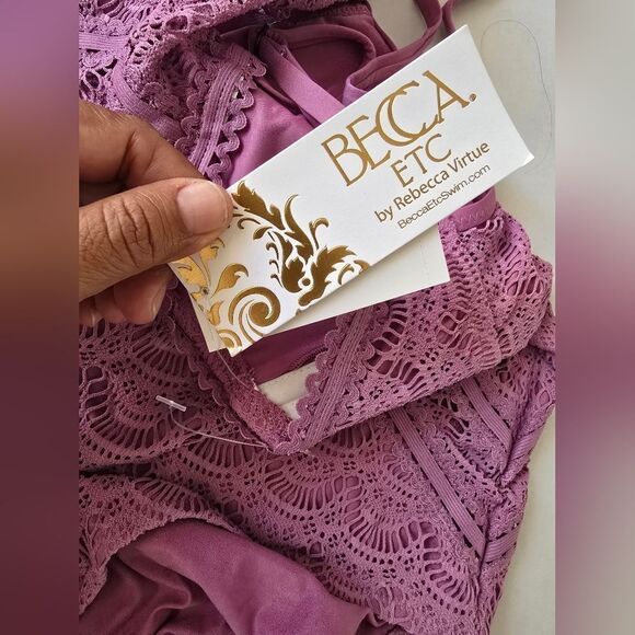 Becca Puple Lace Swimsuit Size 2X - Picture 8 of 13
